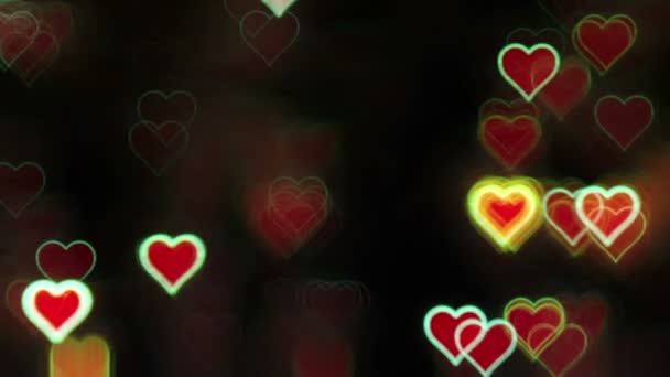Valentinstag abstrakter Hintergrund, flackernde Herzen