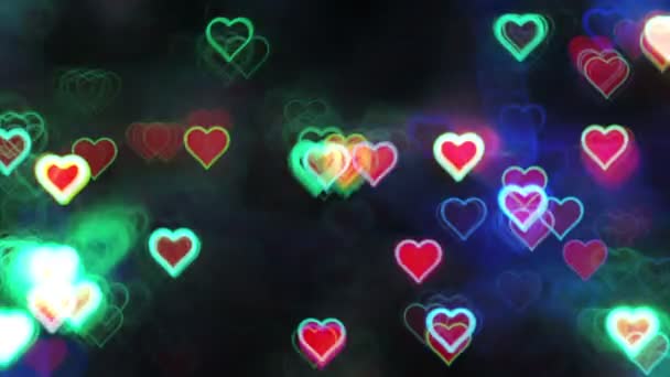 Saint Valentin fond abstrait, cœurs scintillants 