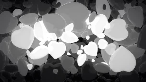 Saint Valentin fond abstrait, coeurs volants . — Video