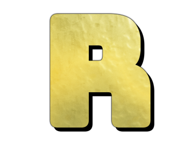 Bu resim, siyah bir arkaplanda izole edilmiş altın bir R harfini içeriyor. Mektup yuvarlak kenarlara ve basit, modern bir tasarıma sahip. Bu da onu görsel olarak çekici ve çok yönlü kılıyor..