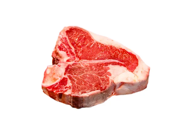 Rundvlees steak porterhouse is op een witte achtergrond. Geïsoleerd — Stockfoto
