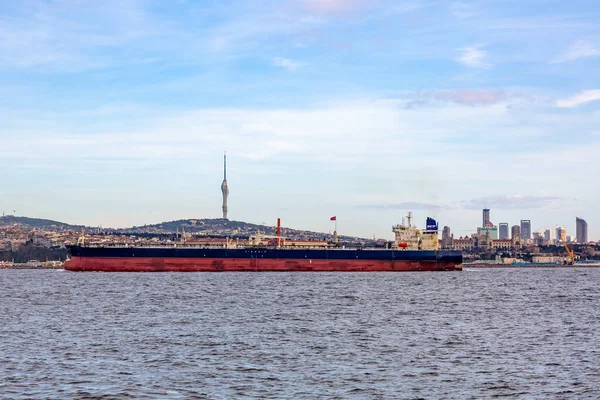 Türkiye 'deki Boğaz' dan bir kargo gemisi geçiyor