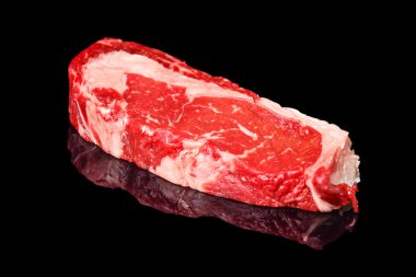 Siyah ayna Striploin biftek.