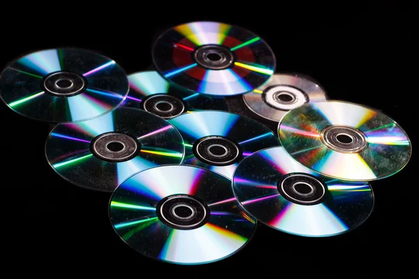 Více disků, může se jednat o disk DVD nebo CD — Stock fotografie