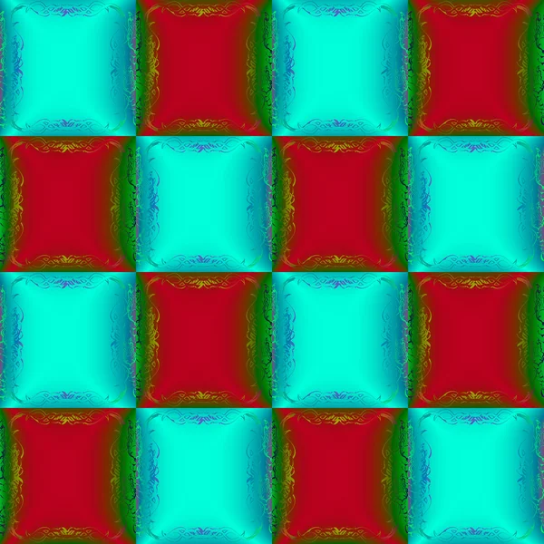 Nahtloses Muster mit Vintage-farbigen Quadraten — Stockvektor