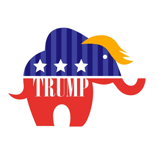 Elefante electoral. Votar en USA 2016 — Vector de stock