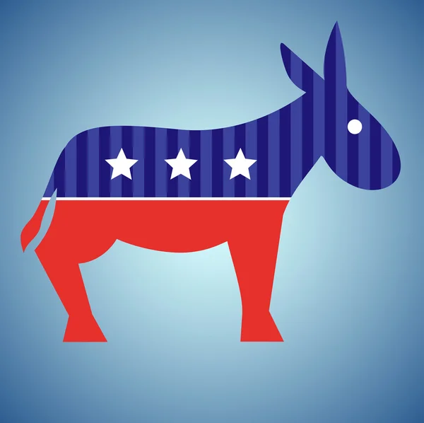 Un âne d'élection. Votez en USA 2016 — Image vectorielle