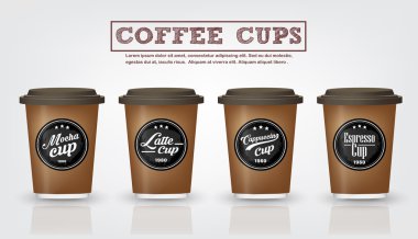Vintage kahve logo tasarım kahve Kupası topluluğu