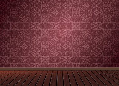 Pattern background texture with wooden floor in vintage style