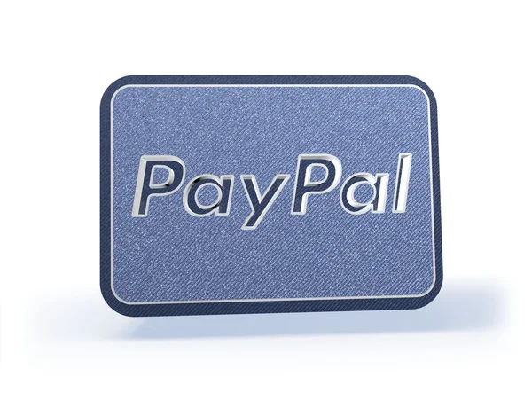 PayPal ψώνια εικονίδιο στο βλέμμα blueish τζιν — Φωτογραφία Αρχείου