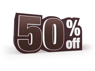 kahverengi takım kapalı yüzde 50 indirim fiyat işaret tarz