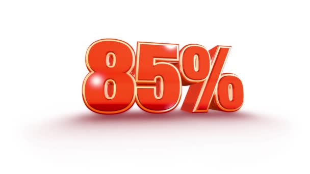 85 Prozent Verkaufsmaterial — Stockvideo