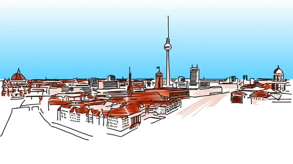 Gamla och nya Berlin — Stock vektor