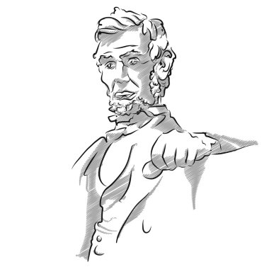 Abraham Lincoln Memorial Sketch clipart