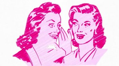 İki kız pembe. Dedikodu hareket grafiği çizdi