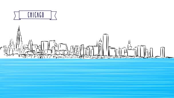 Moscou Skyline avec Kreml Animation — Video