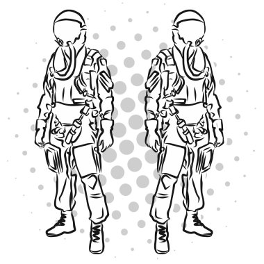 Tam Görünüm ayakta üniforma ile pilot