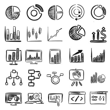 Vektör karalamalar iş çizelgeleri