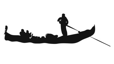 Gondol, İtalyanca aşk taksi Sihouette