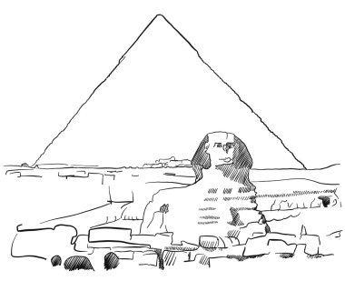 Sfenks Giza piramitleri ile kabataslak