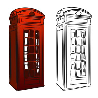 Londra eski telefon kutusu kroki