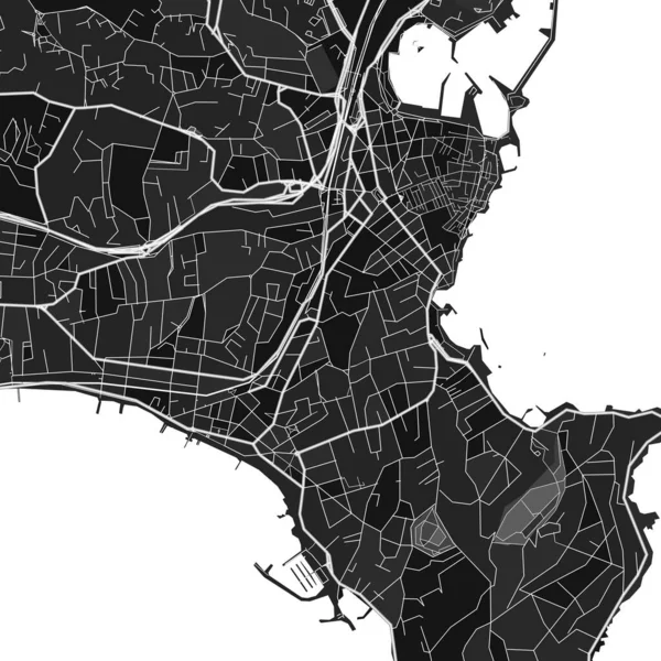 Dark Vector Art Map Antibes Alpes Maritimes Γαλλία Εξαιρετικά Γκρι — Διανυσματικό Αρχείο