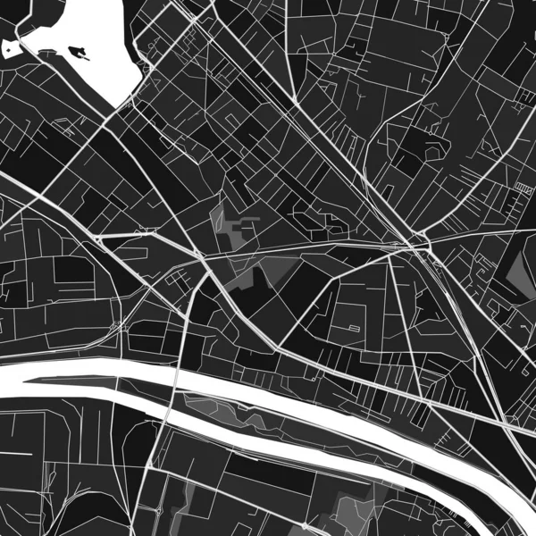 Sötét Vektoros Művészeti Térkép Epinay Sur Seine Seine Saint Denis — Stock Vector