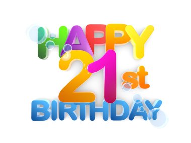 Happy 21.doğum başlık, ışık