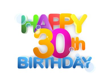 Mutlu 30 doğum günü başlık, ışık