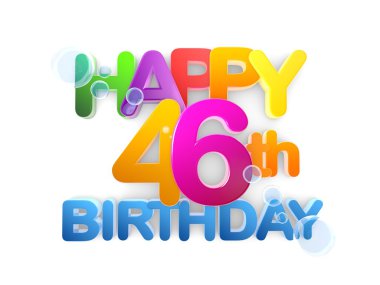 Mutlu 46 başlık, doğum günü ışık