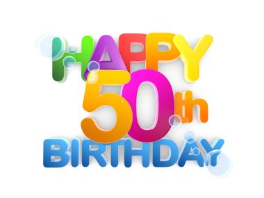 Mutlu 50 başlık, doğum günü ışık