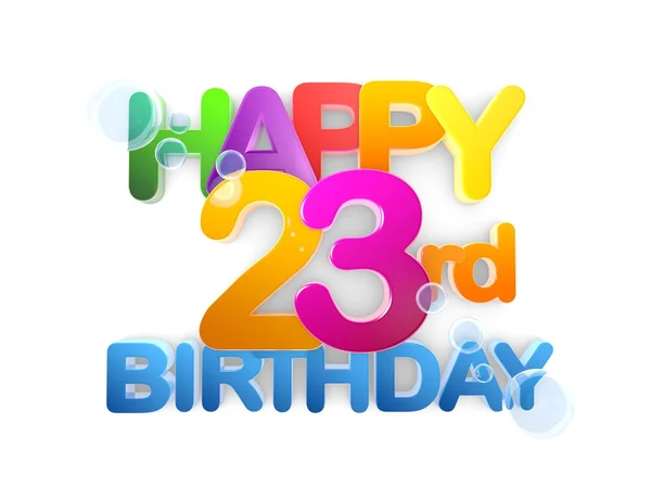 Boldog 23 születésnapja címet, könnyű — Stock Fotó