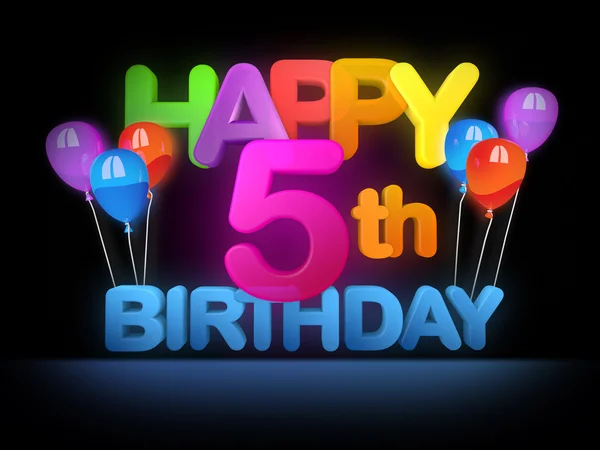 Mutlu 5 doğum günü başlık karanlık