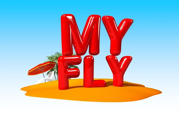 Meu Buzzword da mosca na ilha — Fotografia de Stock