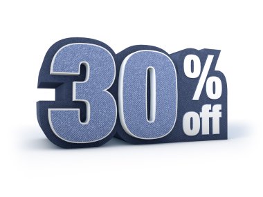 denim kapalı yüzde 30 indirim fiyat işaret tarz