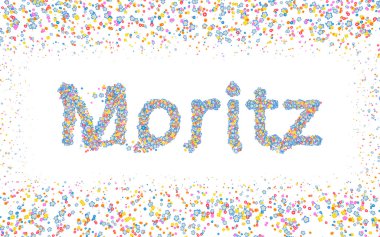 Moritz, çeşitli renkli çiçeklerle kaplı erkek adı