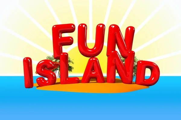 Fun Island Illustration — Stock Photo, Image