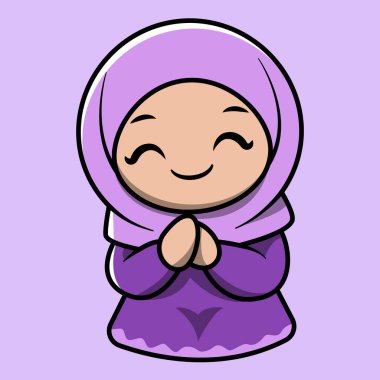 Başörtüsü İçinde Şirin Müslüman Kız