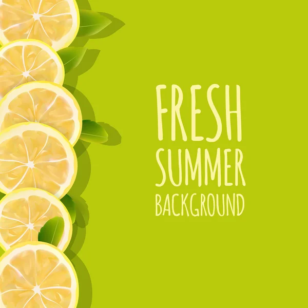 Fräsch sommar bakgrund med citrus citron frukter. Design element — Stock vektor