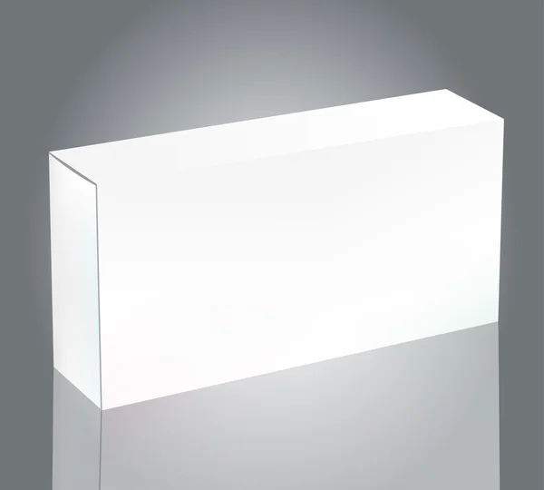 Vector blanco en blanco caja del paquete para la ampolla de píldoras aisladas en el fondo. Diseño de caja de paquete de plantilla para Branding . — Archivo Imágenes Vectoriales