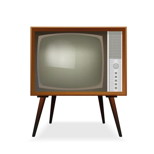 Retro TV. Vintage TV. Old TV Set. Vector Illustration. Isolated On White Background. — Stock Vector