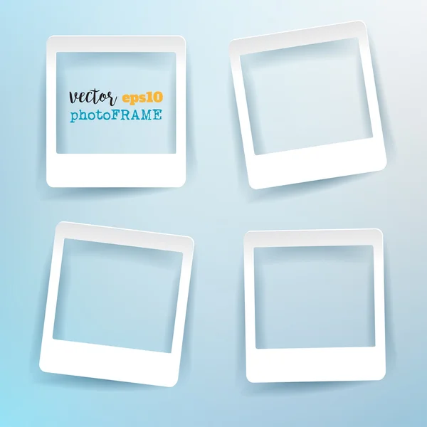 Vector Blank Photo Frames with empty space for your image. — Stock Vector
