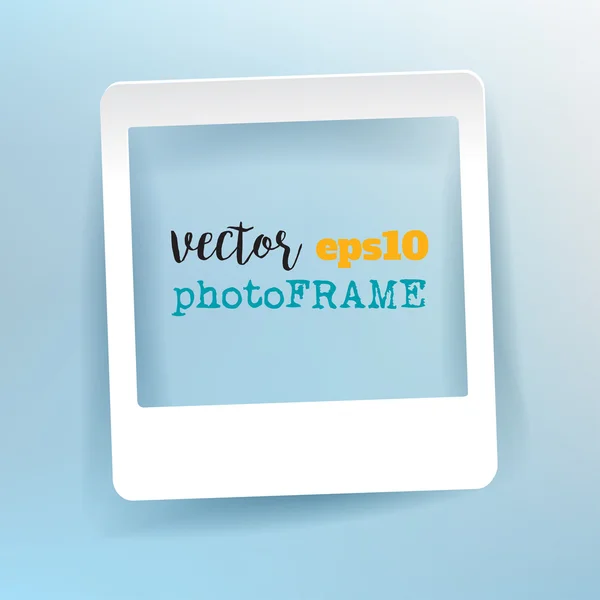 Vector Blank Photo Frame with empty space for your image. — Stock vektor