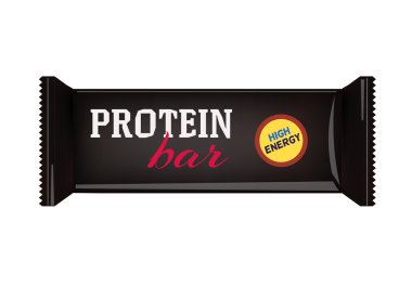  Bisküvi, gofret, kraker, şekerleme, çikolata Bar, çikolata, siyah boş gıda ambalaj aperatifler. Protein Bar tasarım şablonu. Beyaz arka plan üzerinde izole. Paket Mock-up.