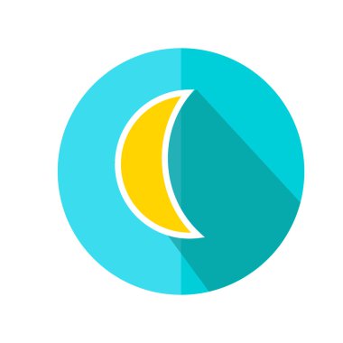 Ay simge. Hava tahmini. Vektör çizim.