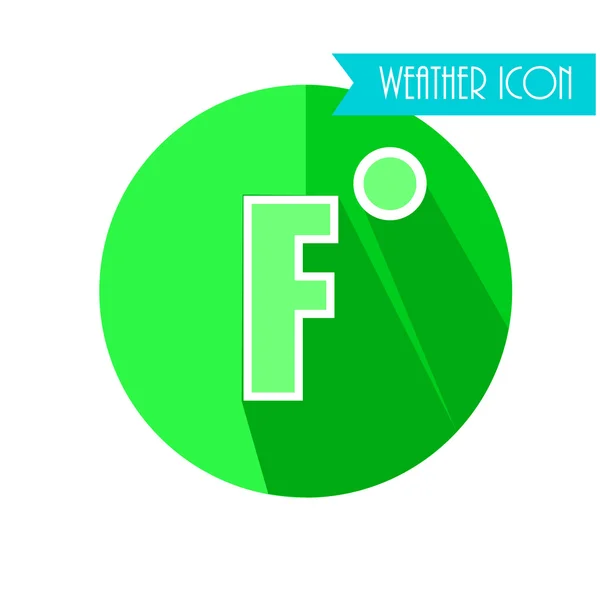 Fahrenheit Flat Icon. Weather Forecast. Vector Illustration. — Stock Vector