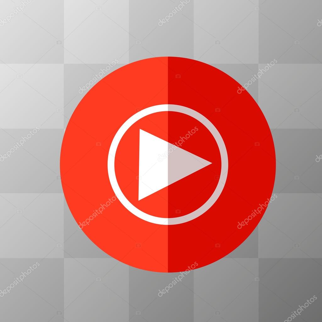 Free Vector  Flat red start button