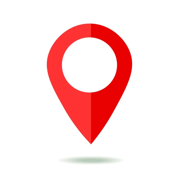 Ícone do ponteiro do mapa. Símbolo de localização GPS. Estilo de design plano — Vetor de Stock
