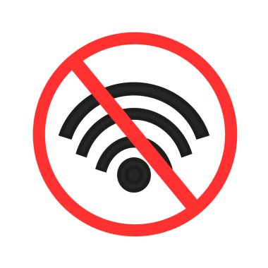 Hayır wi-fi sinyal işareti vektör