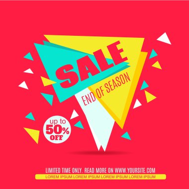 Büyük Satış Parlak Polygon Banner. Etiket için Promosyon broşür, afiş, reklam alışveriş el ilanı, indirim, afiş. Vektör İllüstrasyonu.